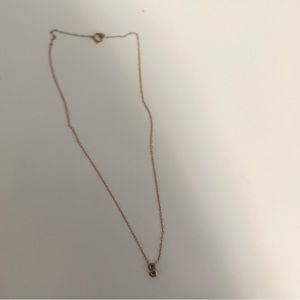 Rose gold “S” necklace